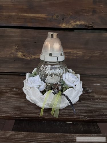 Articsóka formájú gipsz kegyeleti dísz